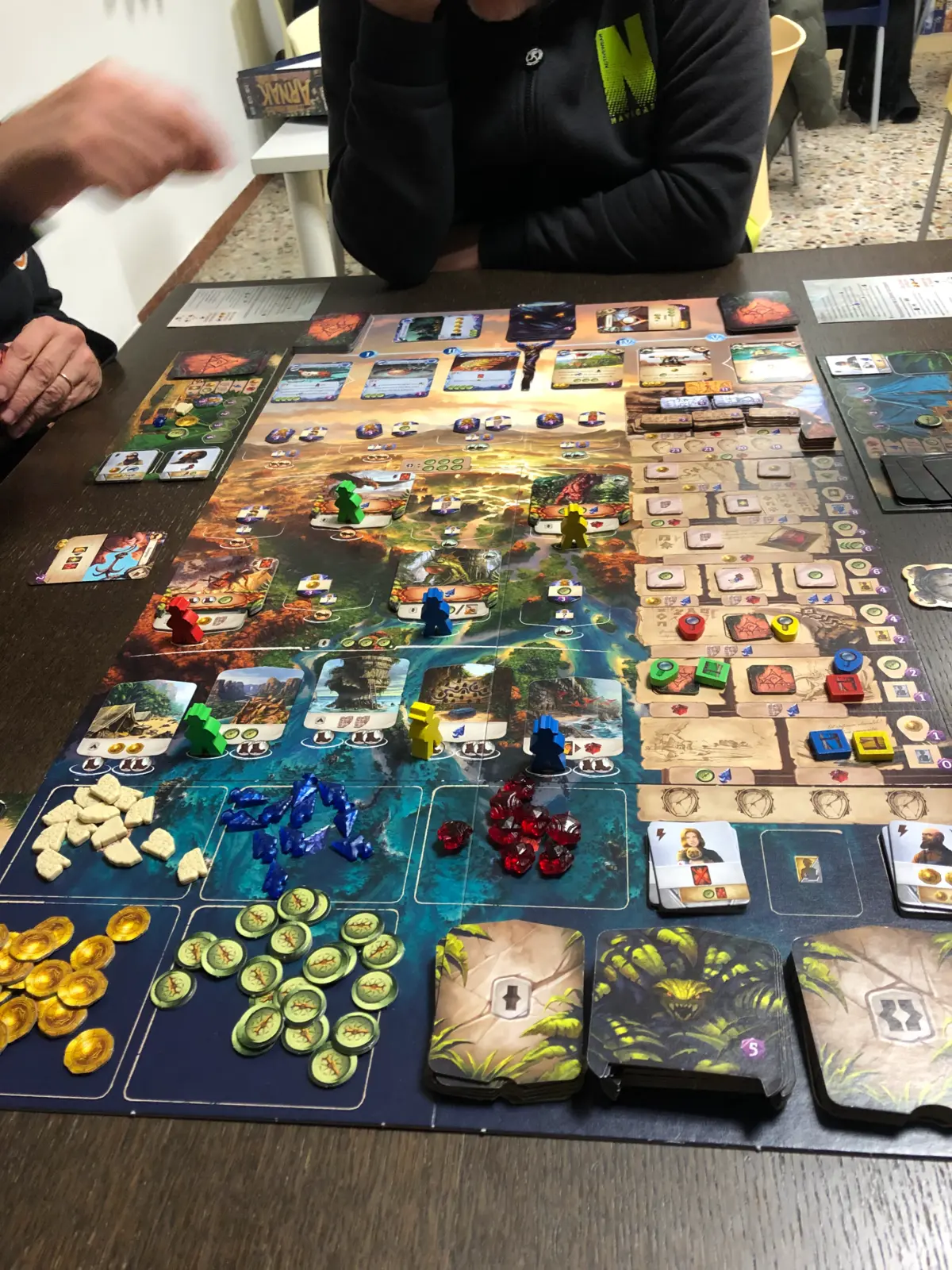 Un grande gioco da tavolo apparecchiato e pronto per una partita