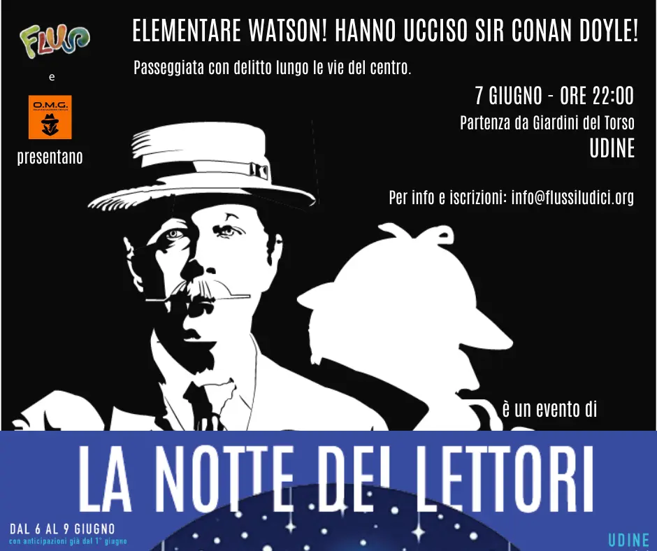 Locandina di una notte investigativa organizzata dal F.Lu.S.